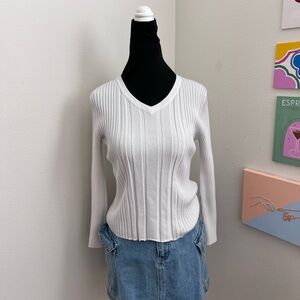 White Long Sleeve Sweater